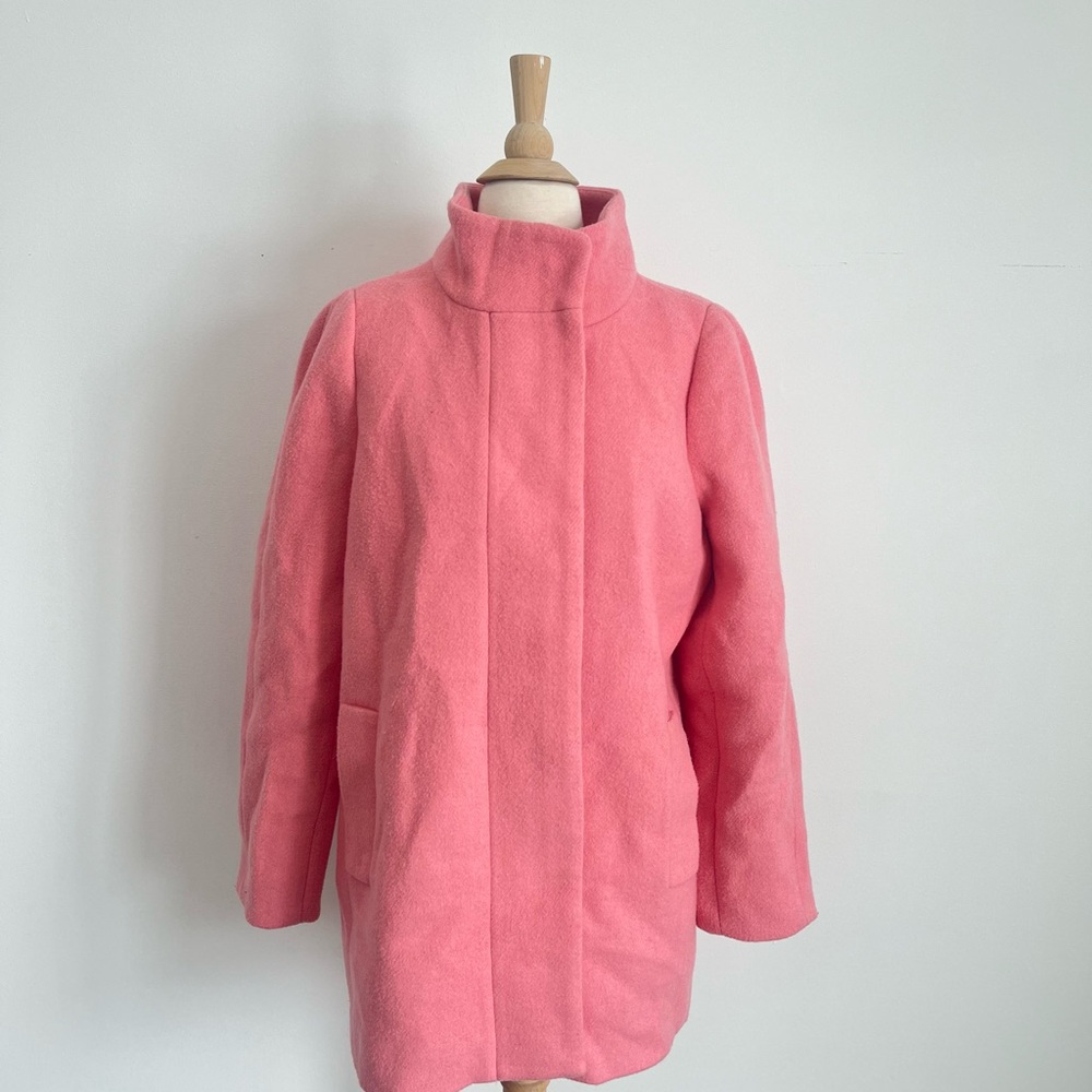 NWT ...J. Crew Factory Pink wool stadium coat...size 10